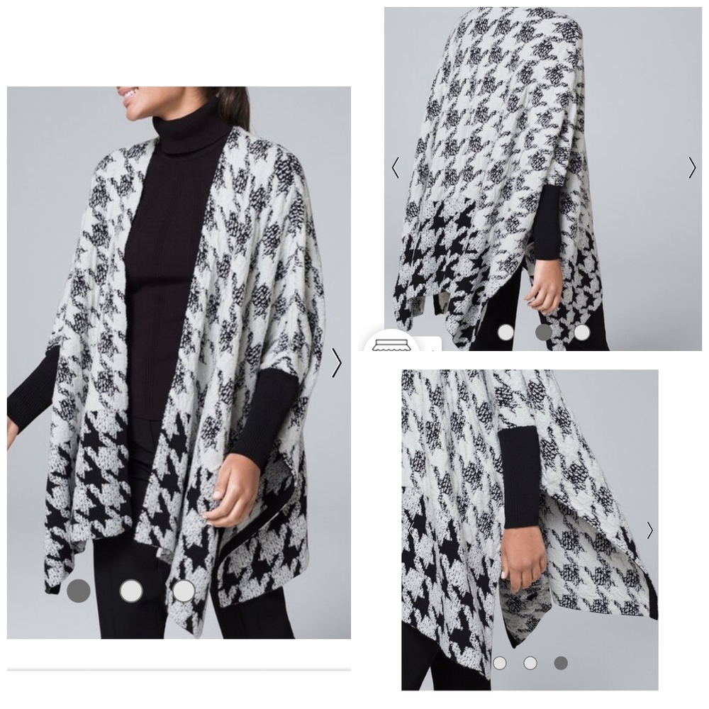 New! Houndstooth sweater cover-up